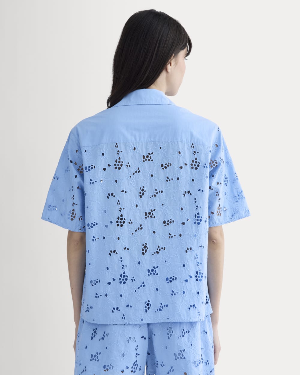 The Eyelet Camp Shirt | Sky Blue