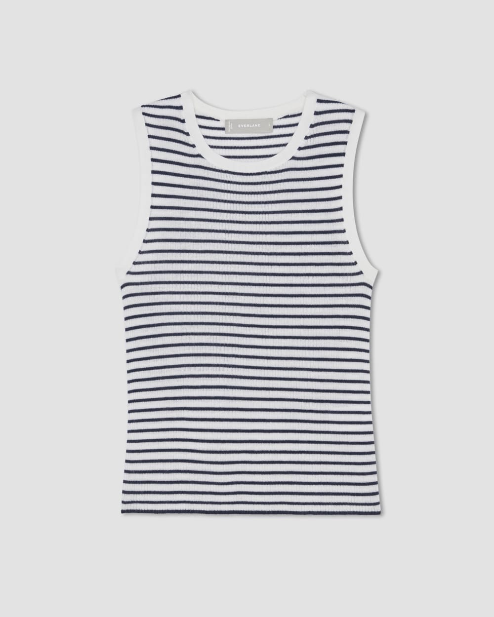 The Tank in Ultrasoft Merino | Bone / Navy