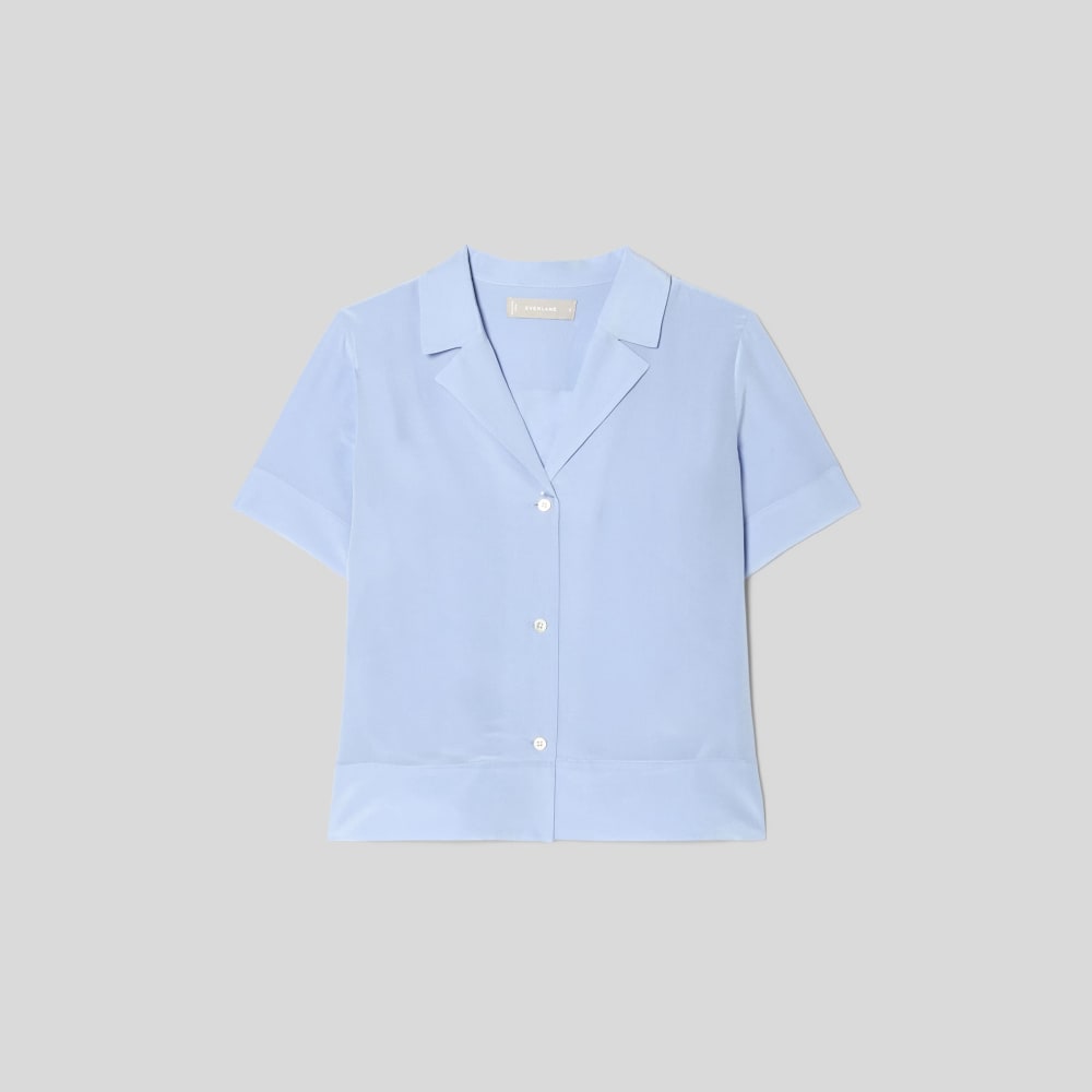 The Notch Shirt in Washable Silk | Periwinkle
