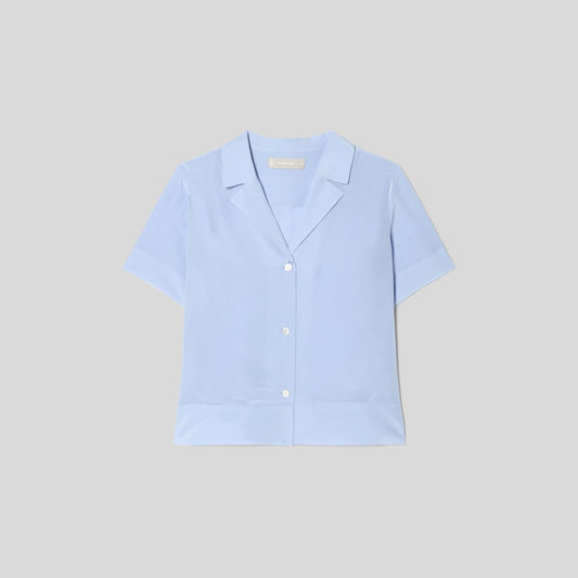 The Notch Shirt in Washable Silk | Periwinkle
