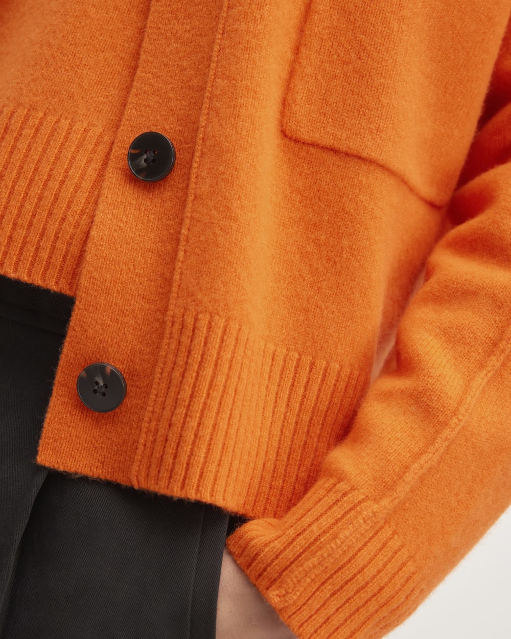 The Good Merino Wool Cardigan | Orange