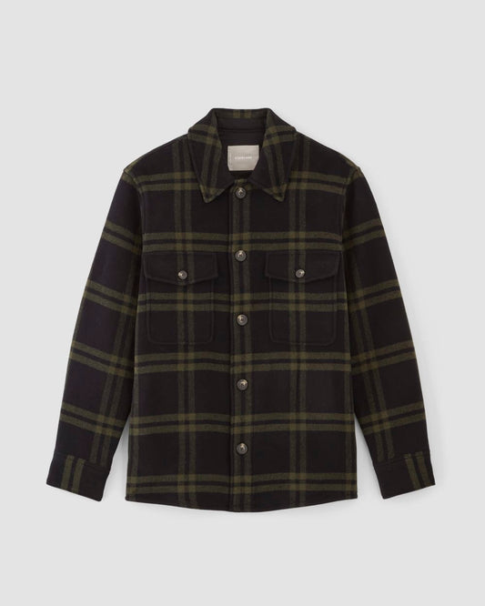 The ReWool® Oversized Shirt Jacket | Black / Olive