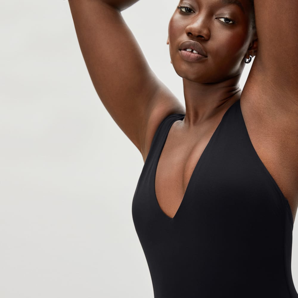 The V-Neck One-Piece | Black