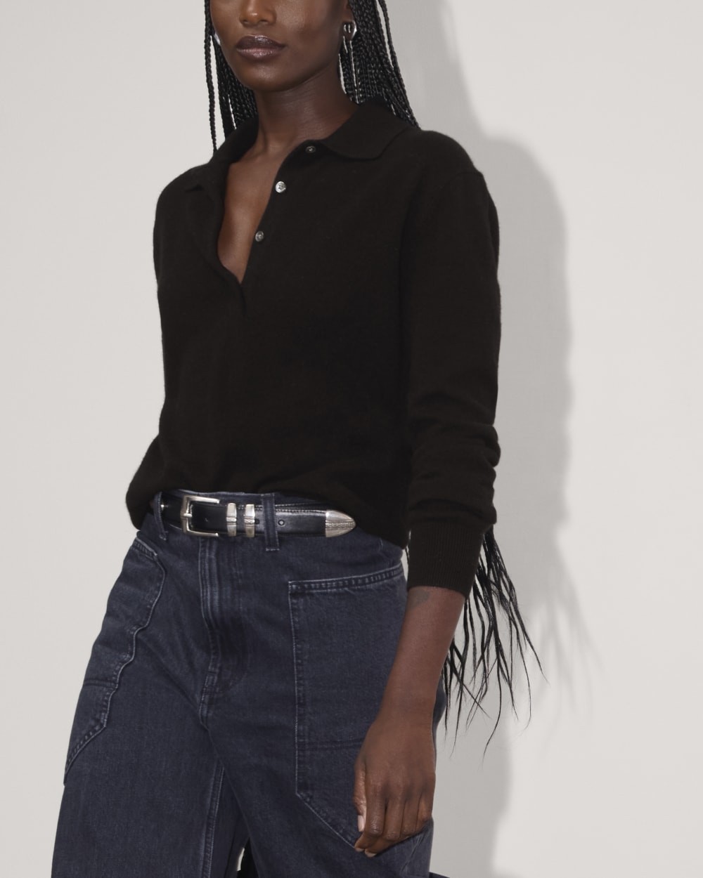 The Classic Polo in Cashmere | Black
