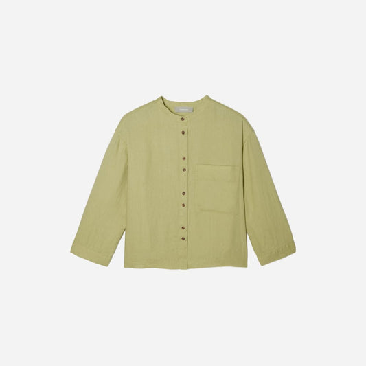 The Linen Billow Blouse | Leek