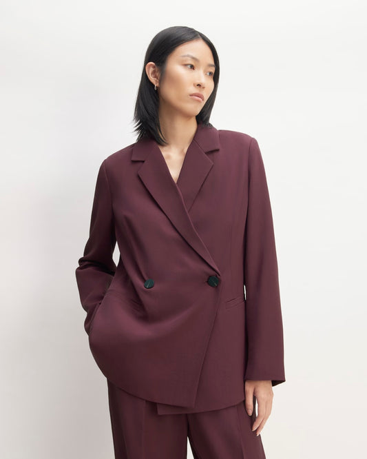 The Drapey Blazer | Burgundy