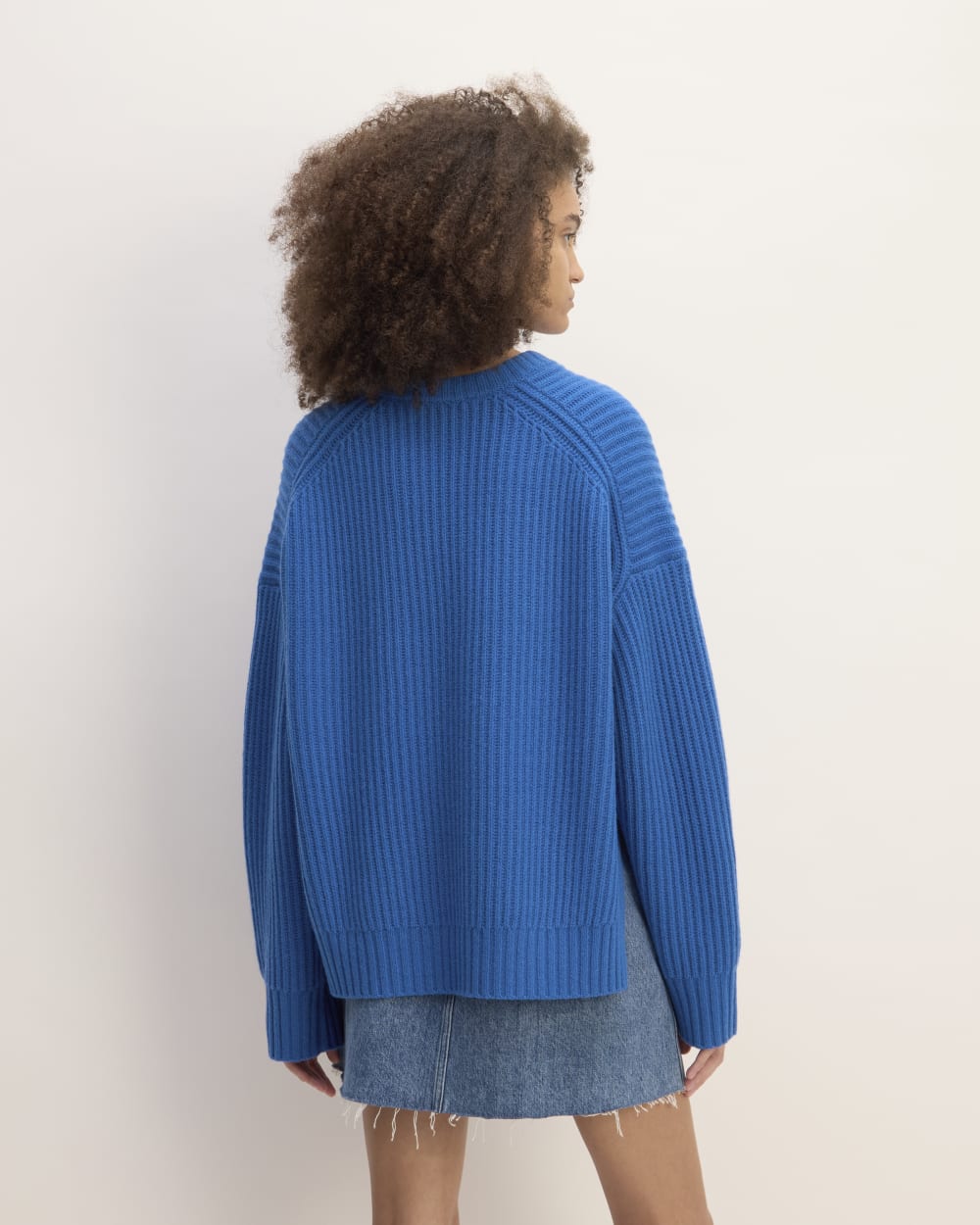 The Everlane x Marques' Almeida Oversized Cashmere Crew | Lapis Blue