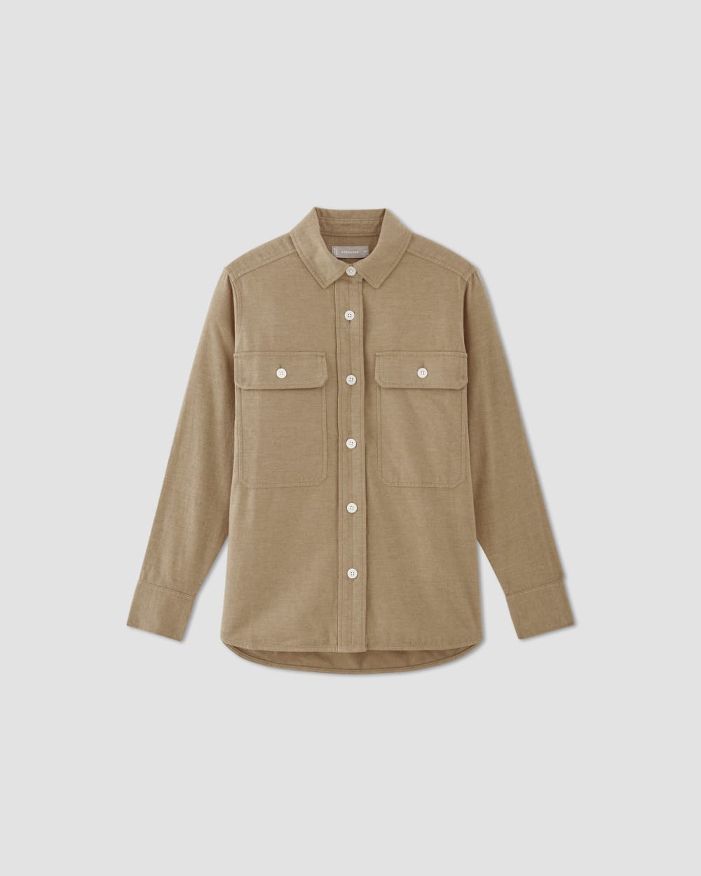 The Classic Cotton Flannel Shirt | Heathered Dark Khaki