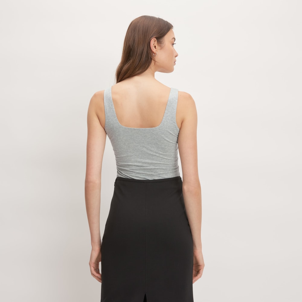 The Supima® Sleeveless Top |  Heathered Grey