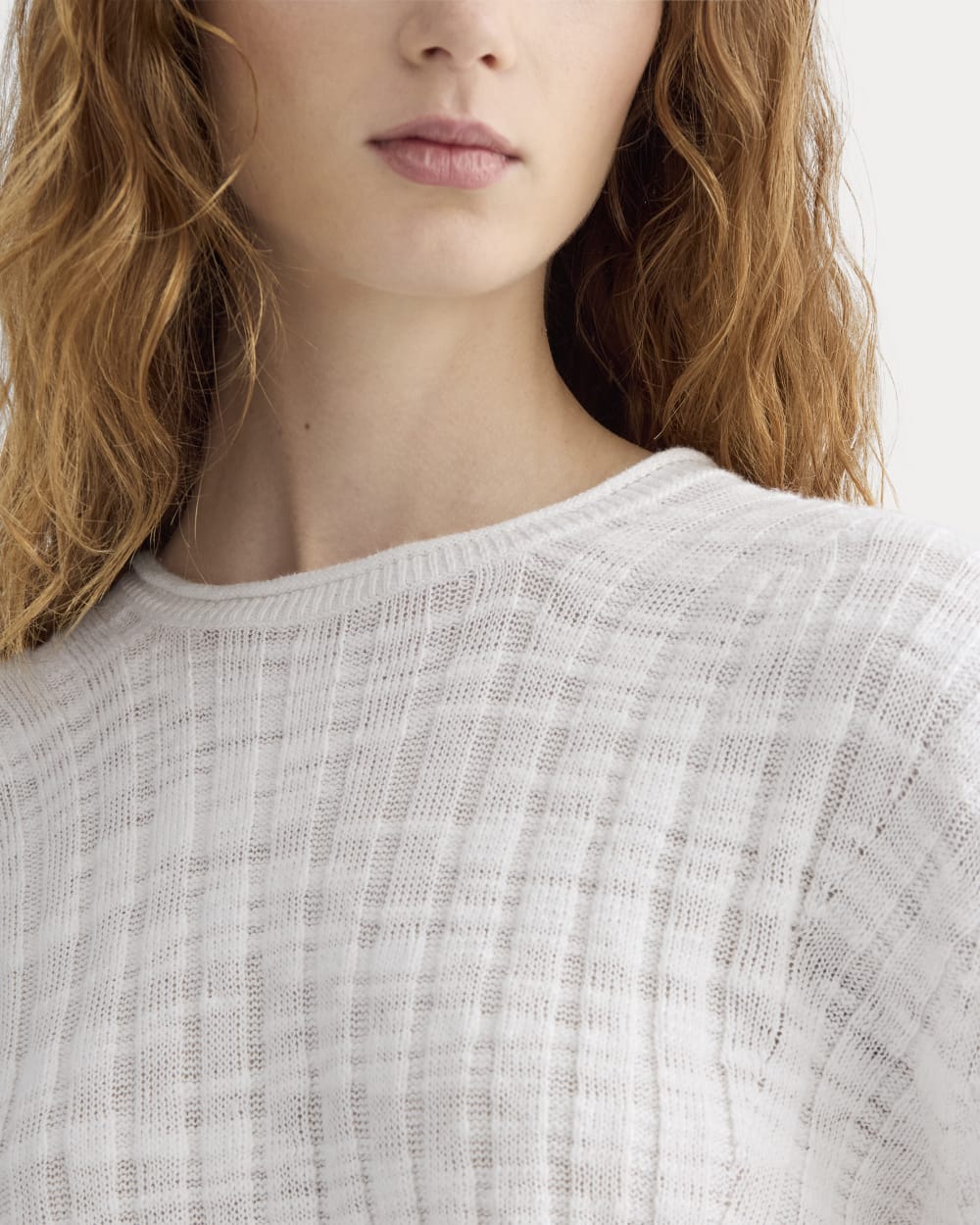 The Oversized Tee in Cotton Linen | White