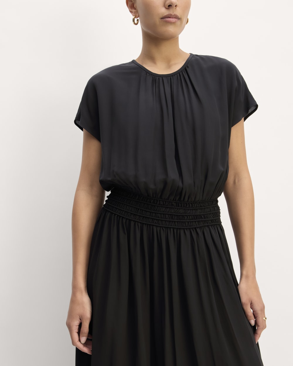 The Gathered Midi Dress | Black