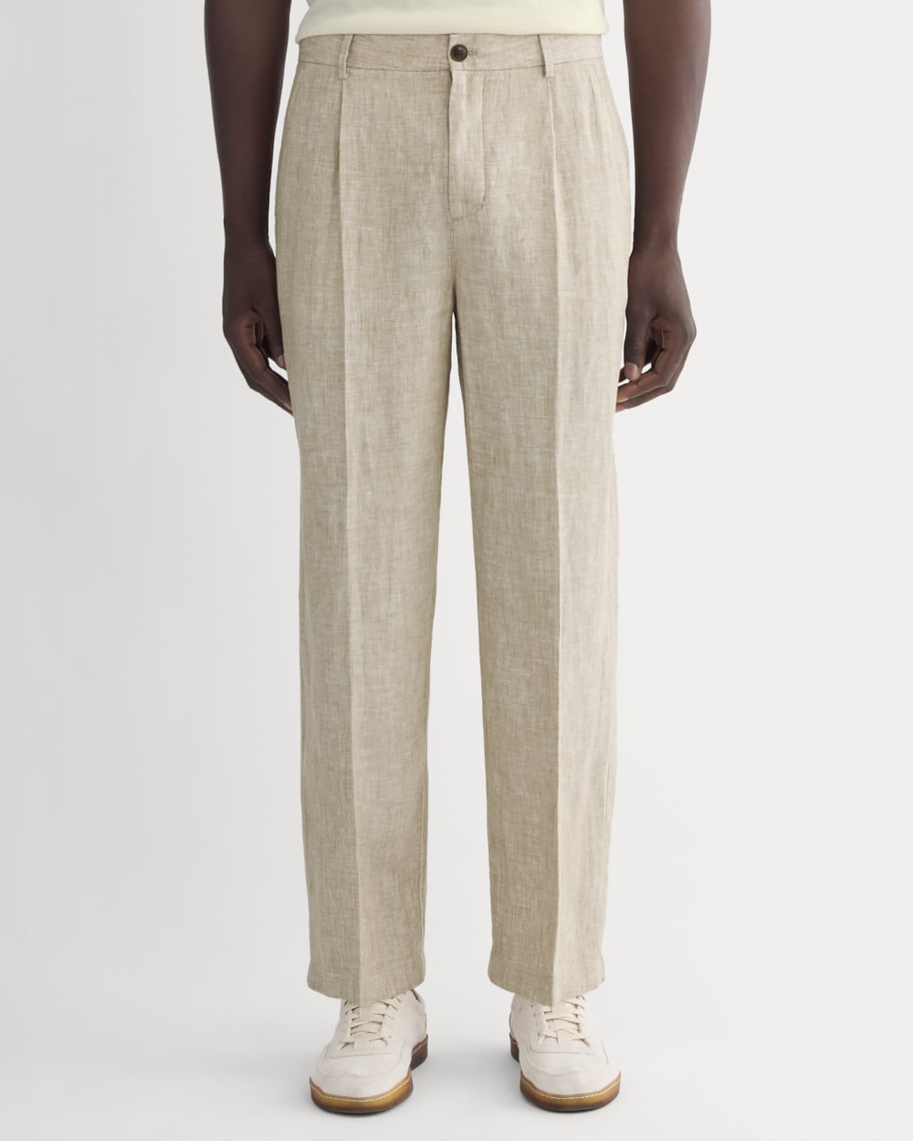 The Linen Pleated Trouser | Cornstalk Chambray