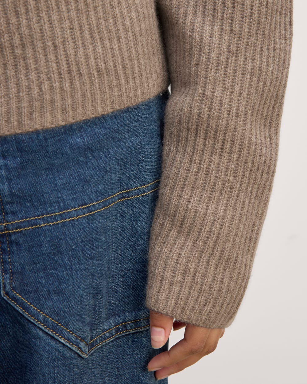 The Fisherman Turtleneck in Wool Cashmere | Oatmeal