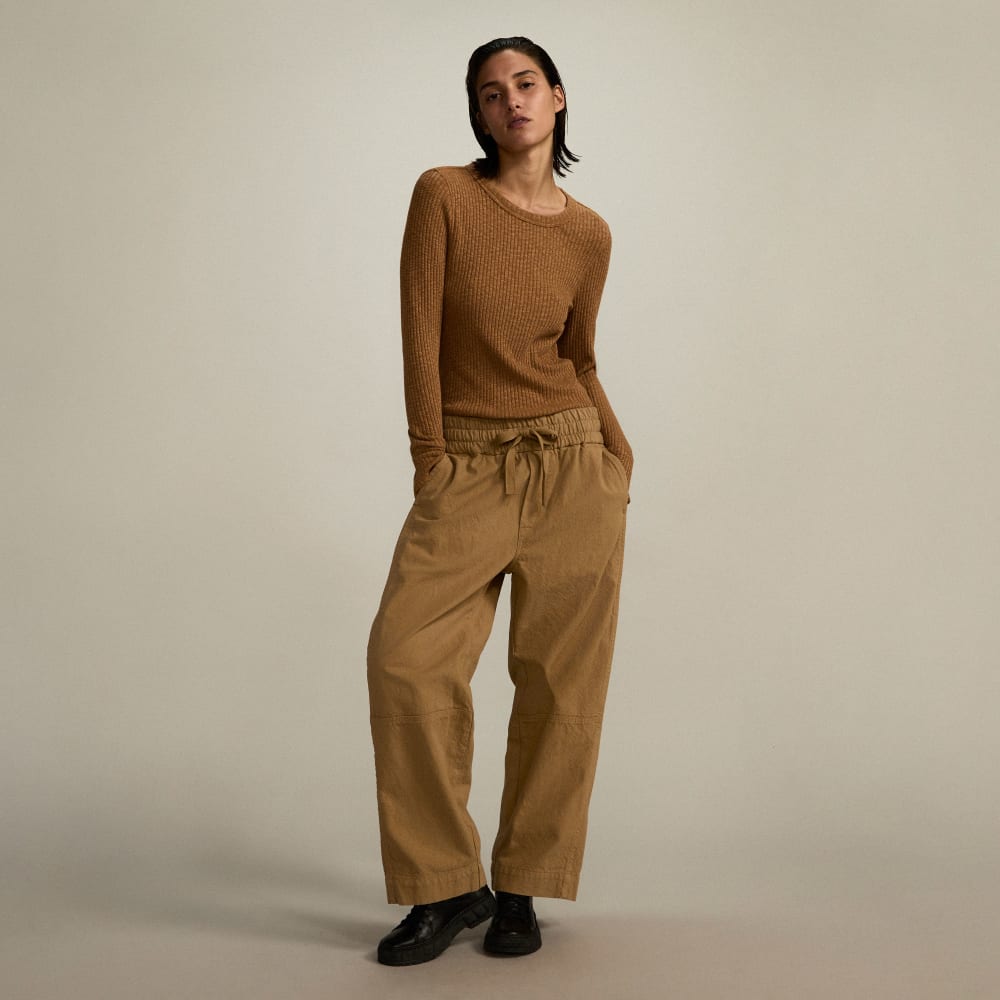 The Canvas Organic Cotton Pull-On Pant | Cappuccino