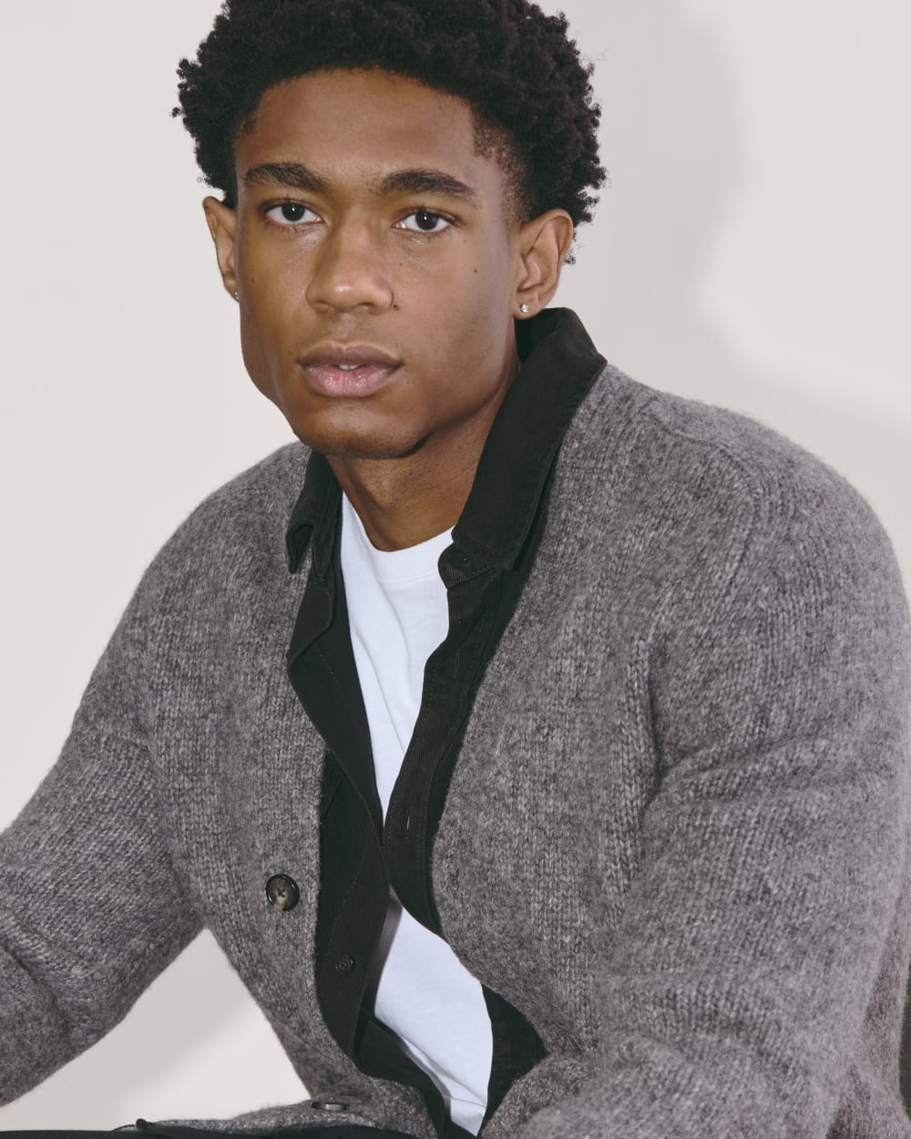 The Cloud Relaxed Cardigan | Heather Charcoal