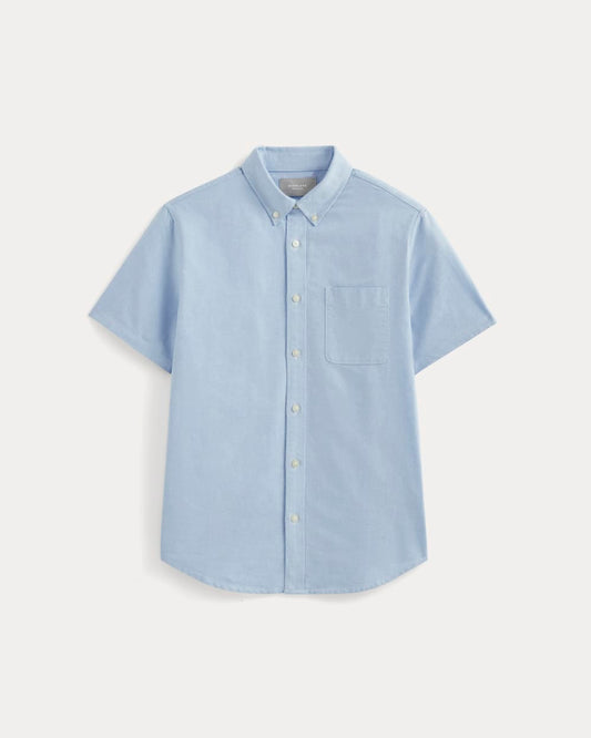 The Organic Short Sleeve Oxford Shirt | Light Blue