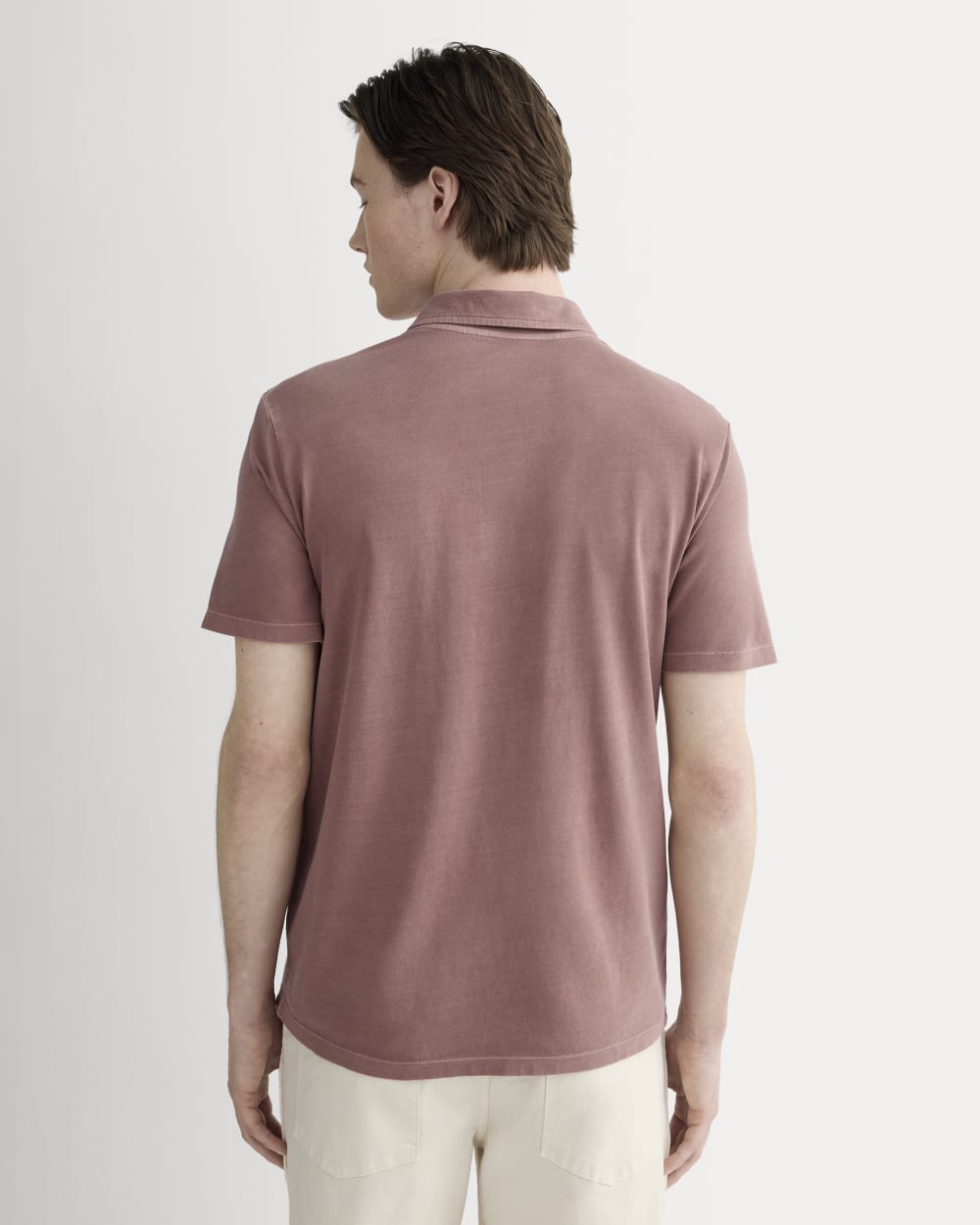 The Essential Organic Garment-Dyed Polo | Brown Garment Dye