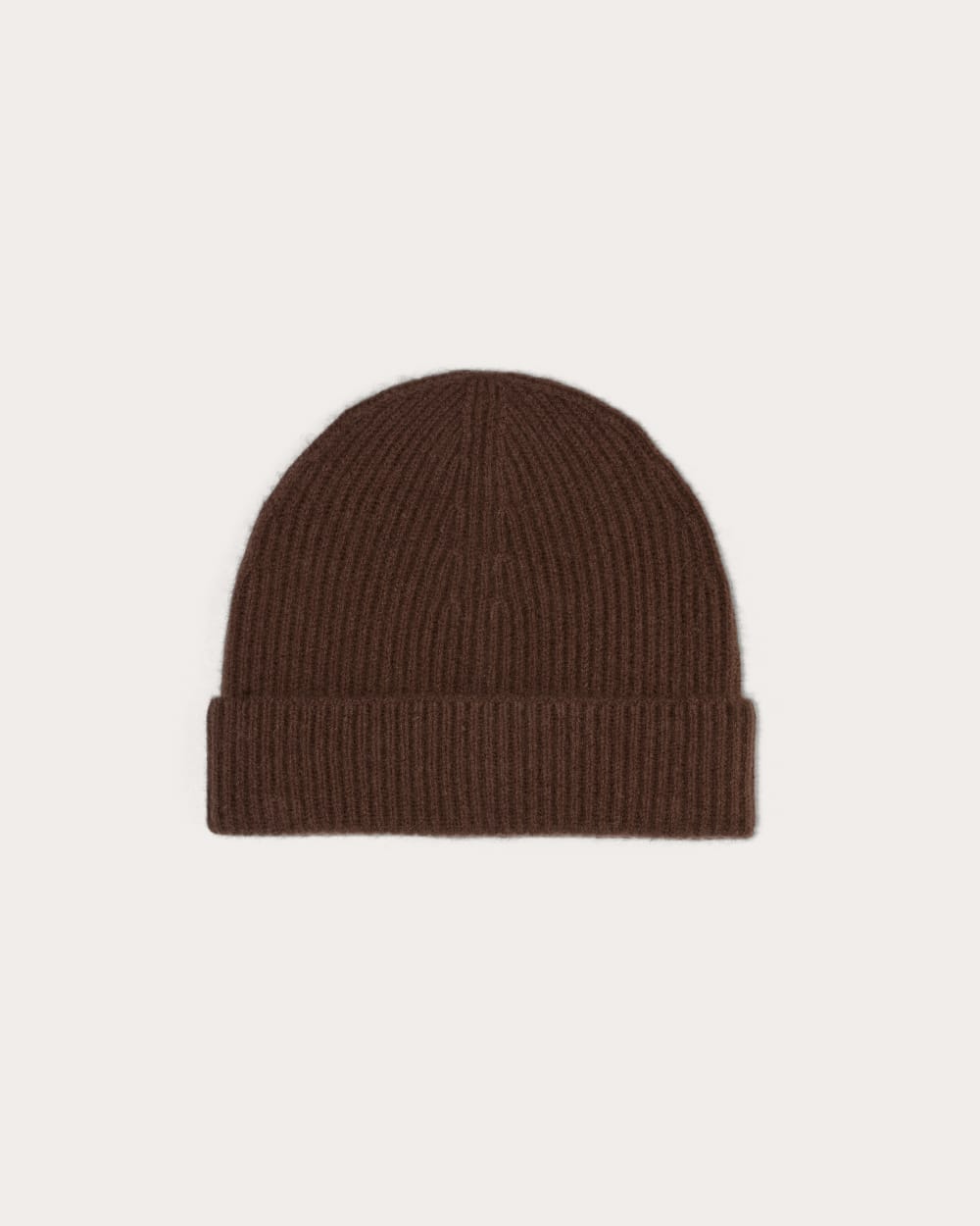 The Cashmere Ribbed Beanie | Dark Mahogany