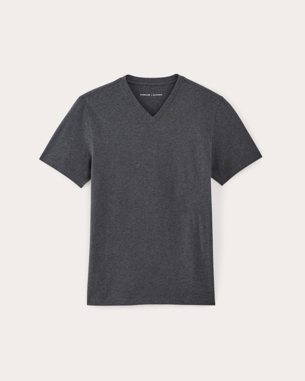 The Essential Organic V-Neck Tee | Heather Deep Navy