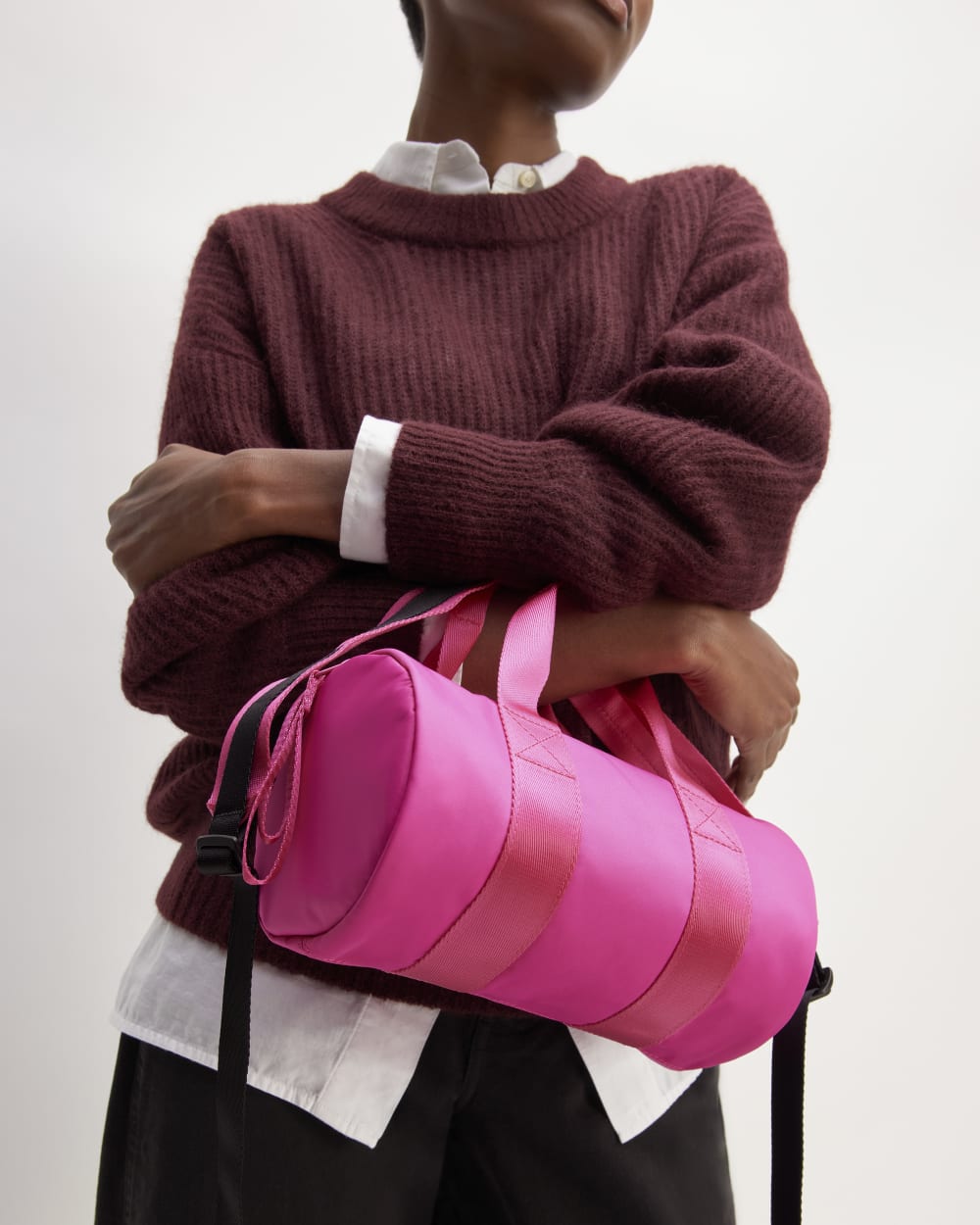 The Recycled Nylon Crossbody | Fuchsia Pink