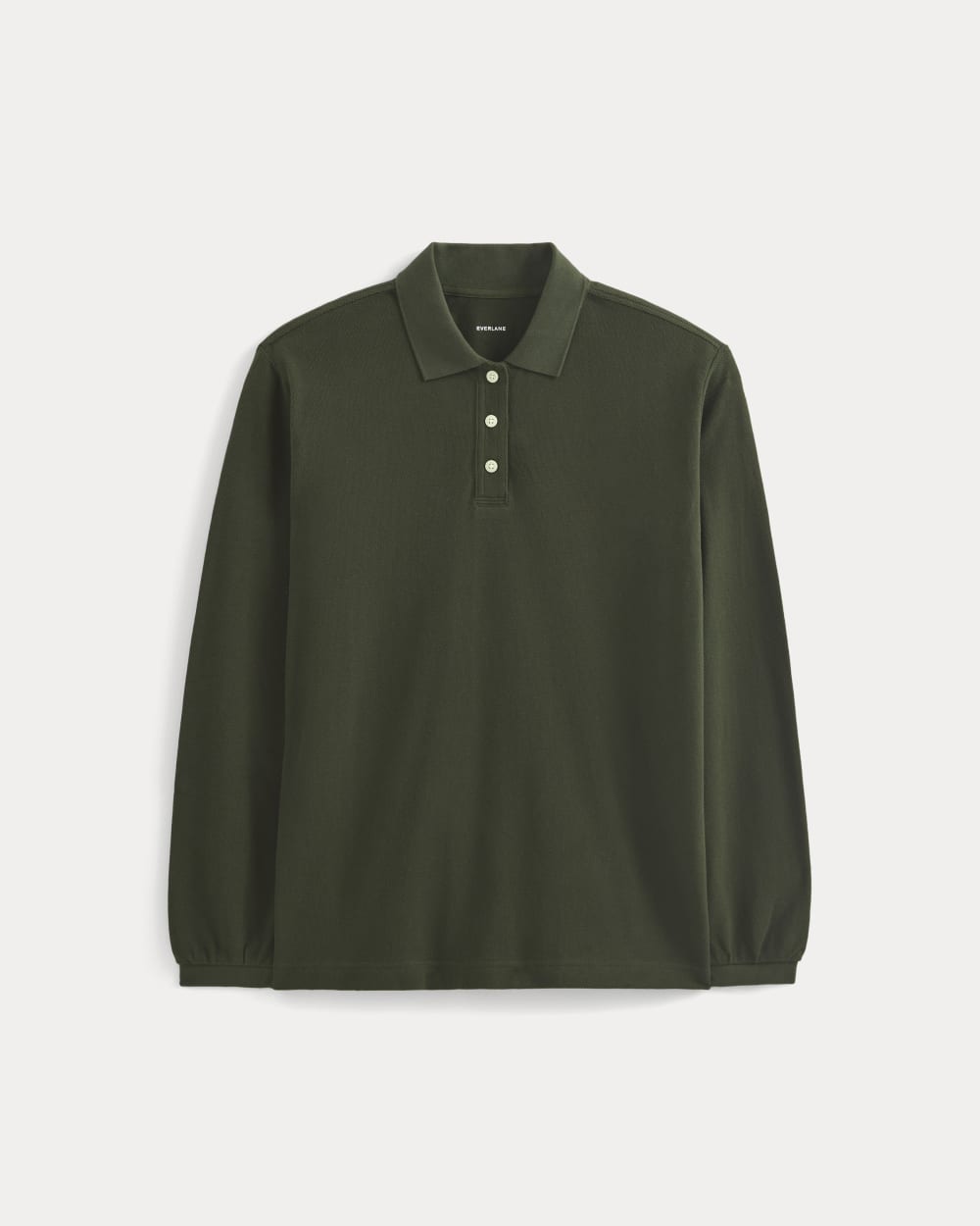 Oversized Pique Polo | Dark Green