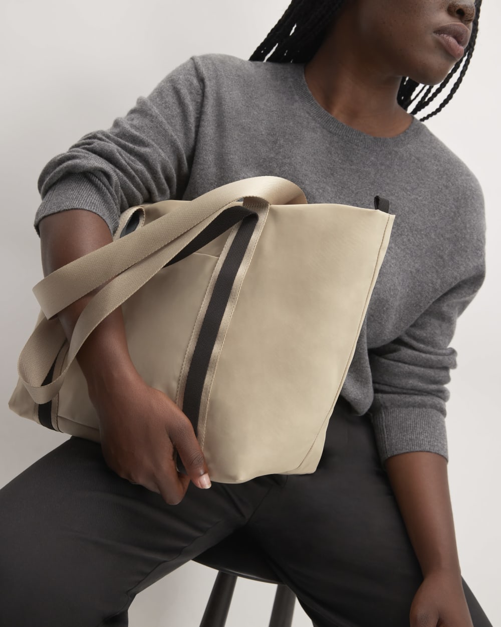 The Recycled Nylon Tote | Khaki