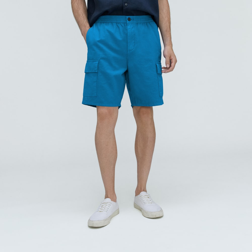 The Cotton Linen Short | Horizon Blue