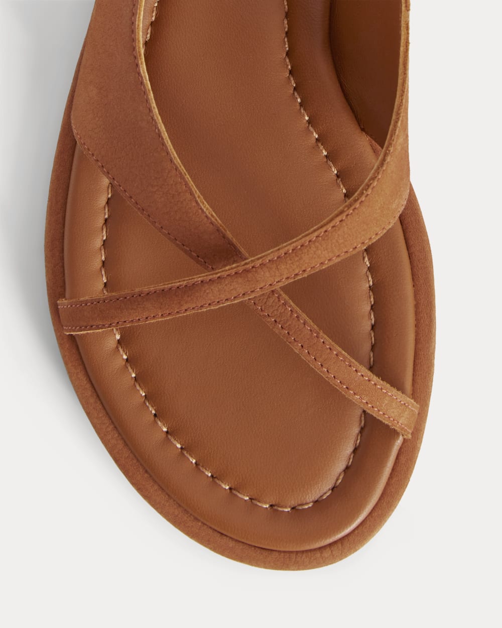 The Leather Crisscross Sandal | Cinnamon