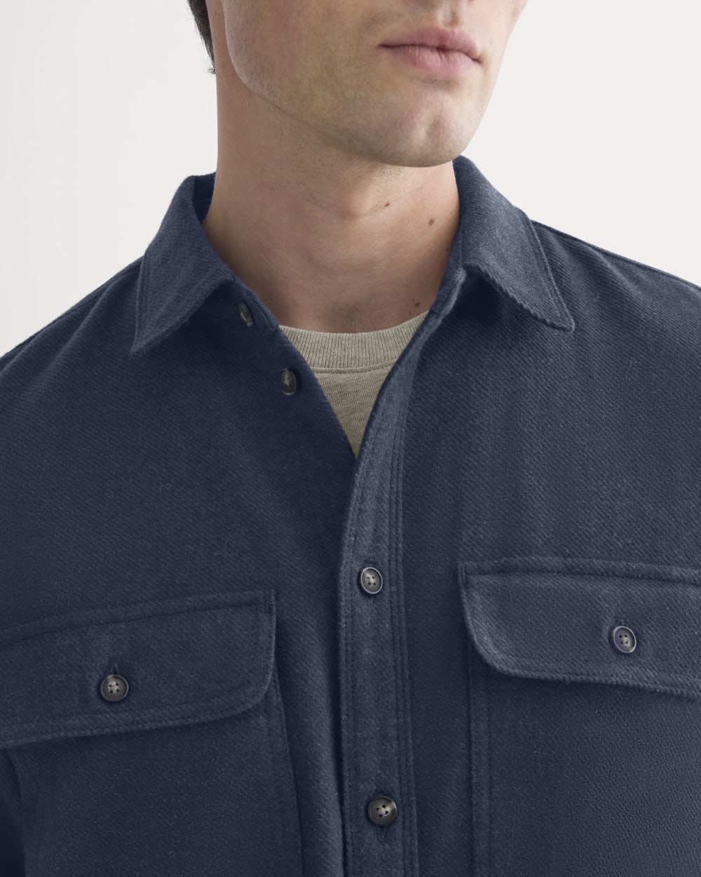 The Heavyweight Overshirt | Uniform | Heather Rich Navy