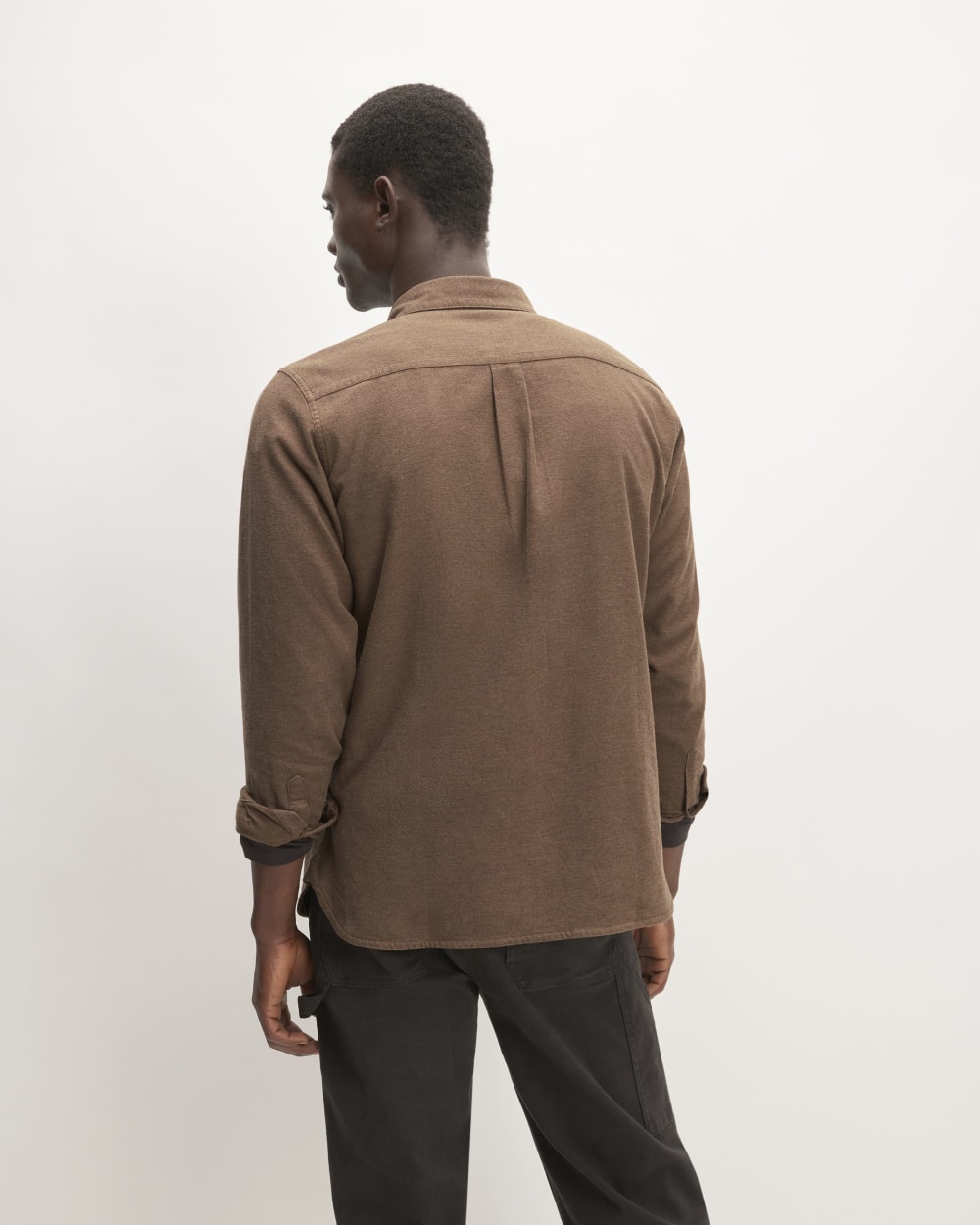 The Brushed Flannel Shirt | Heathered Cocoa Brown
