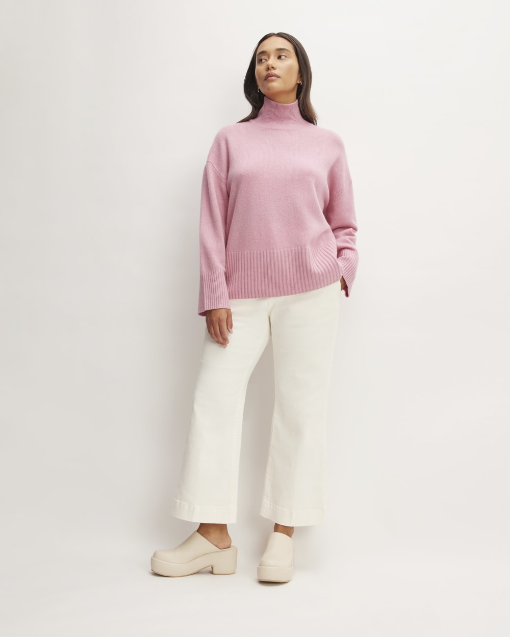 The Cashmere Oversized Turtleneck | Bubblegum
