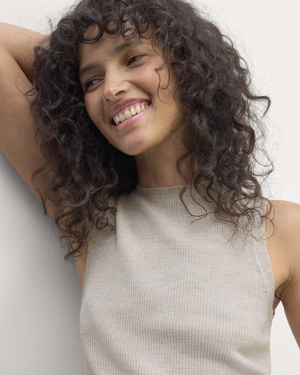 The Tank in Ultrasoft Merino | Heather Oatmeal