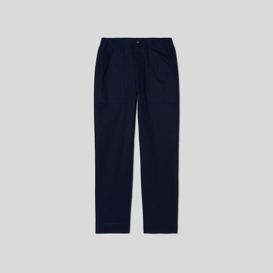 The Organic Cotton Herringbone Pant | Navy
