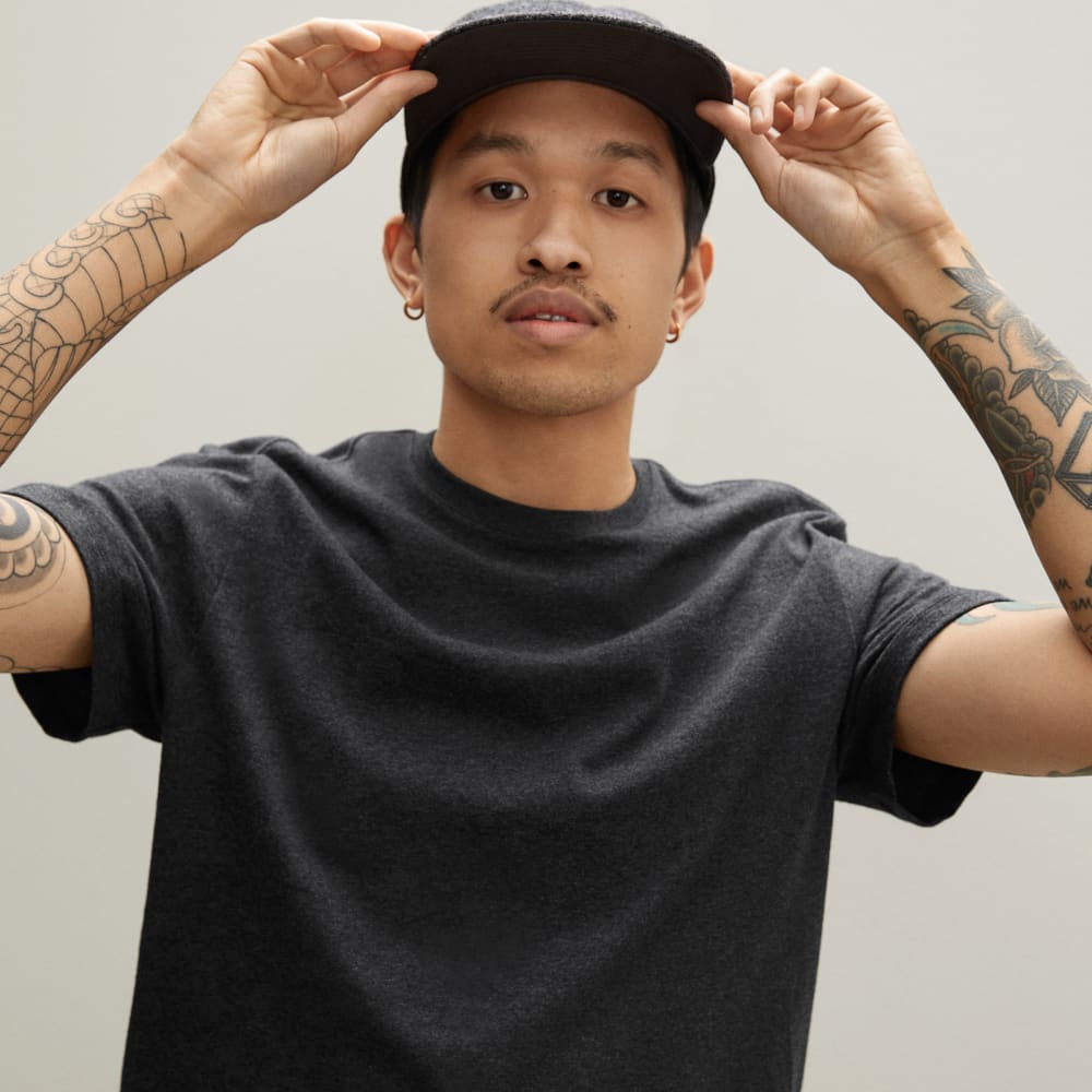 The Organic Cotton Crew | Heather Charcoal