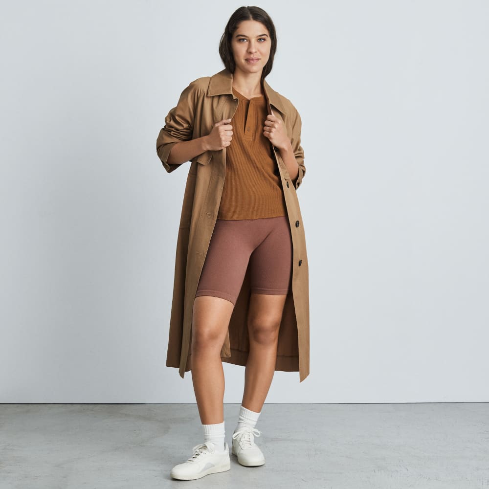 The Organic Cotton Waffle Henley | Toasted Almond