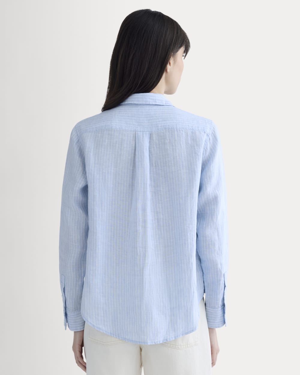The Must-Have Shirt in Linen | Sky Blue / White