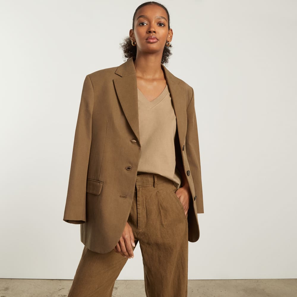 The Organic Cotton Slouchy V-Neck | Iced Coffee