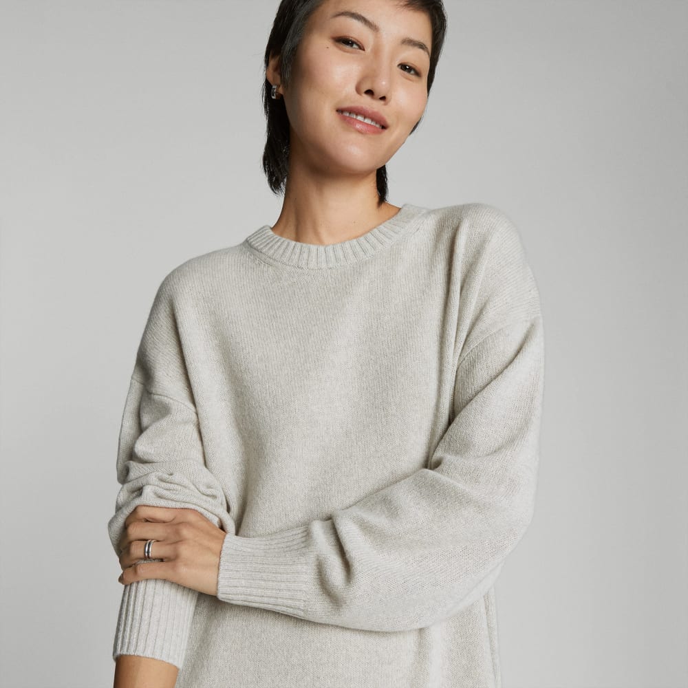 The Cashmere Midi Dress | Pale Heather Grey