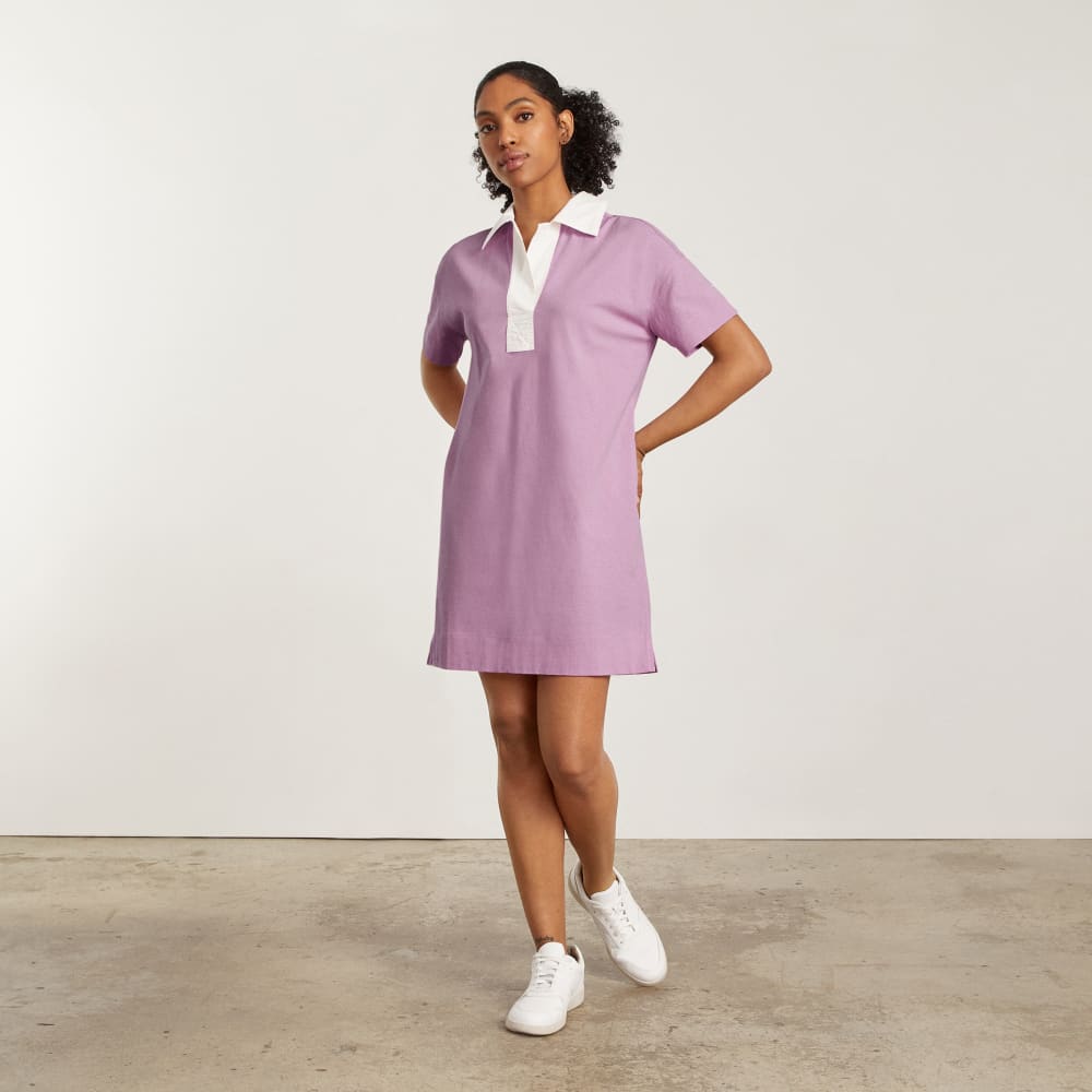 The Organic Cotton Polo Dress | Lilac