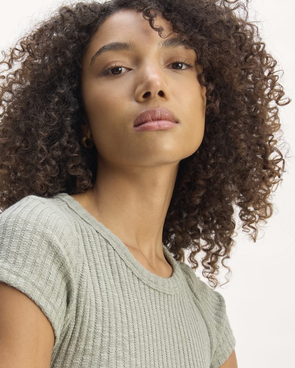 The Cozy Rib Tee | Sage Green