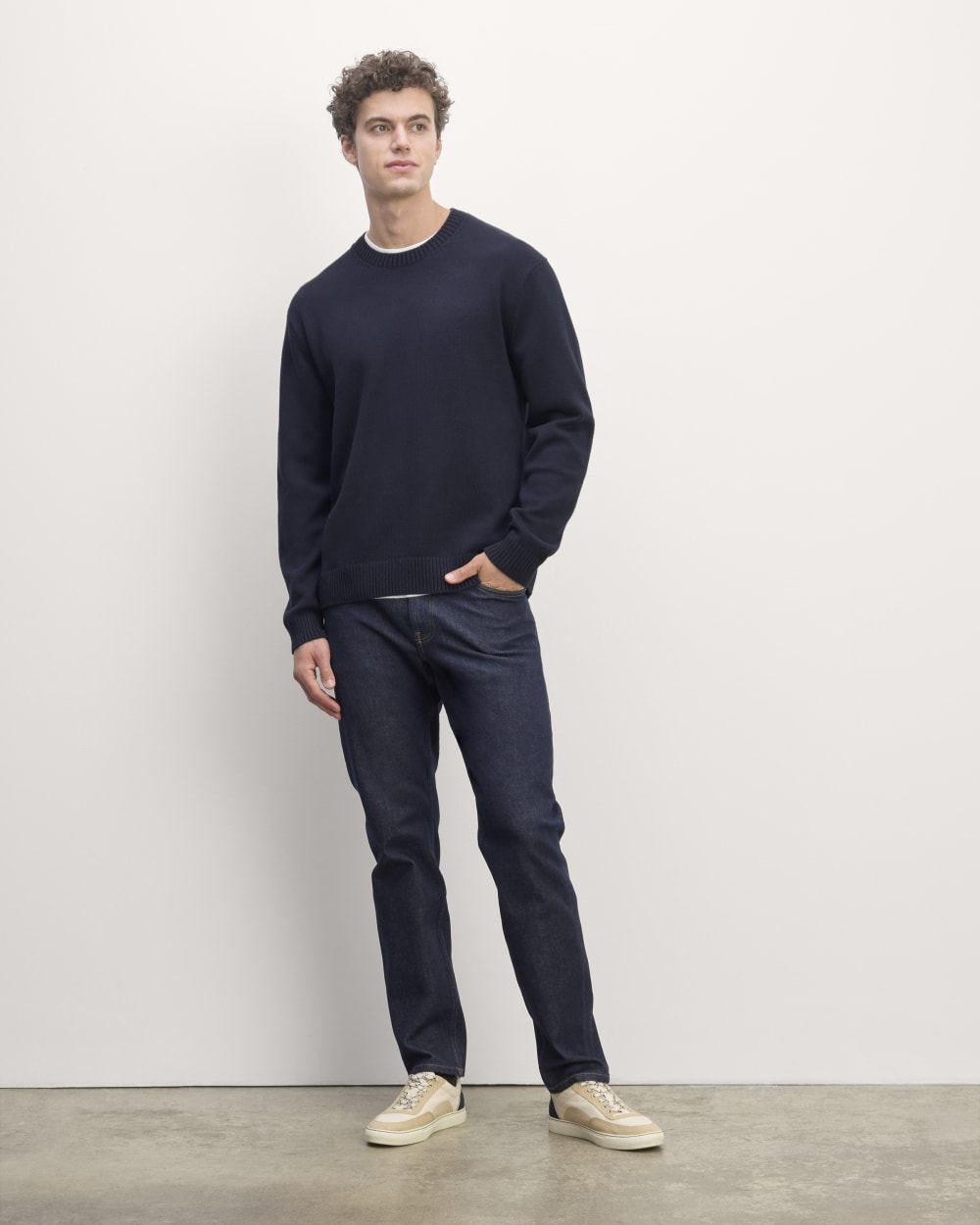 The Classic Sweater in Everyday Cotton | Navy