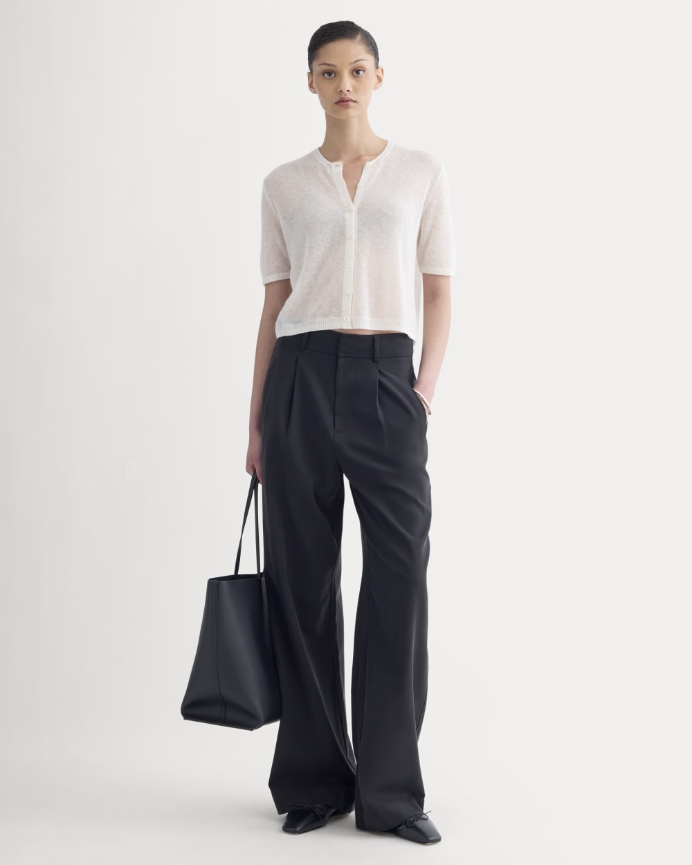 The Air Alpaca™ Short-Sleeve Cardigan | Birch