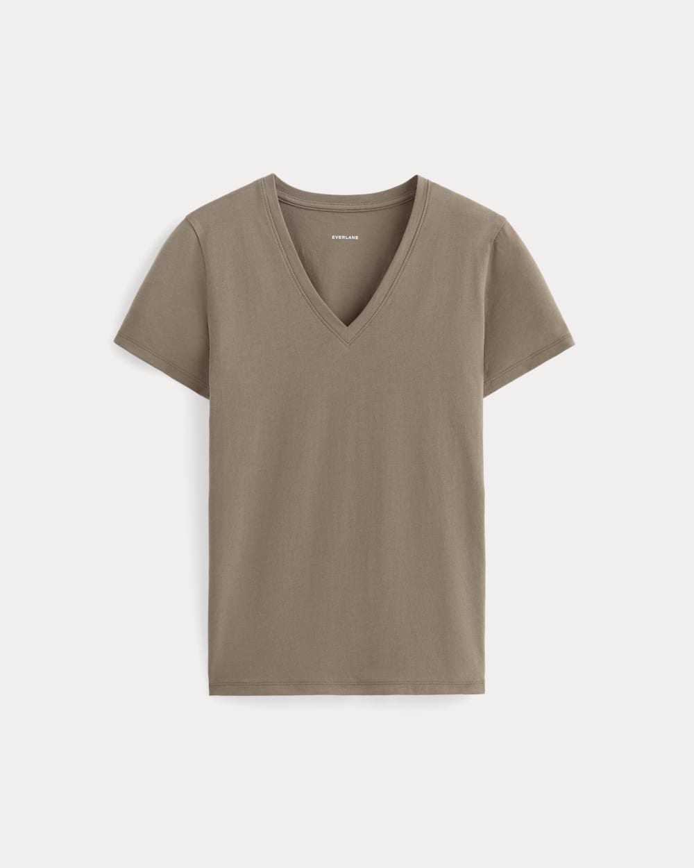 The Slim V-Neck Tee in Essential Cotton | Clay