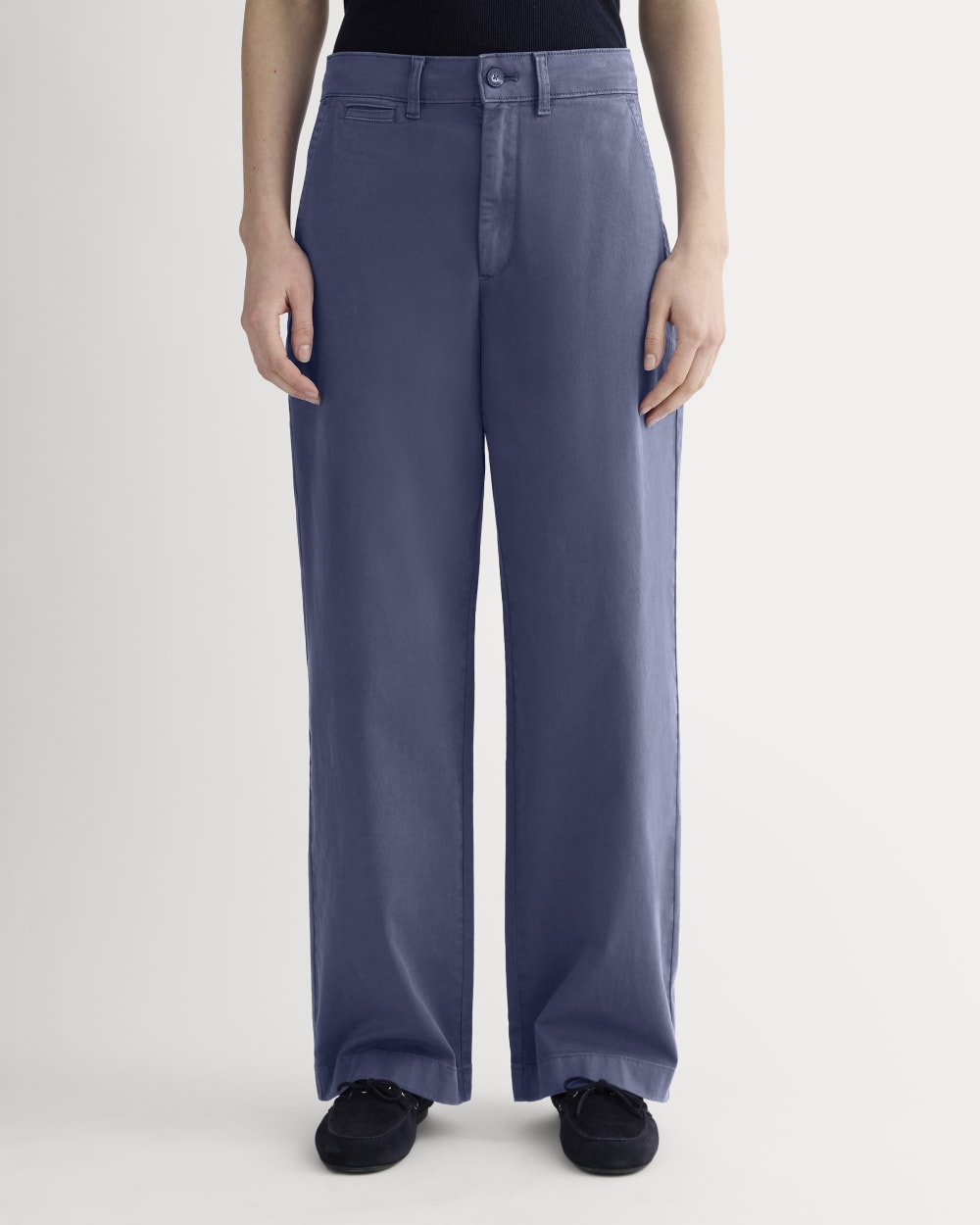 The Wide-Leg Chino | Deep Cobalt