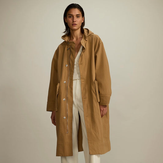The Canvas Organic Cotton Parka | Cappuccino