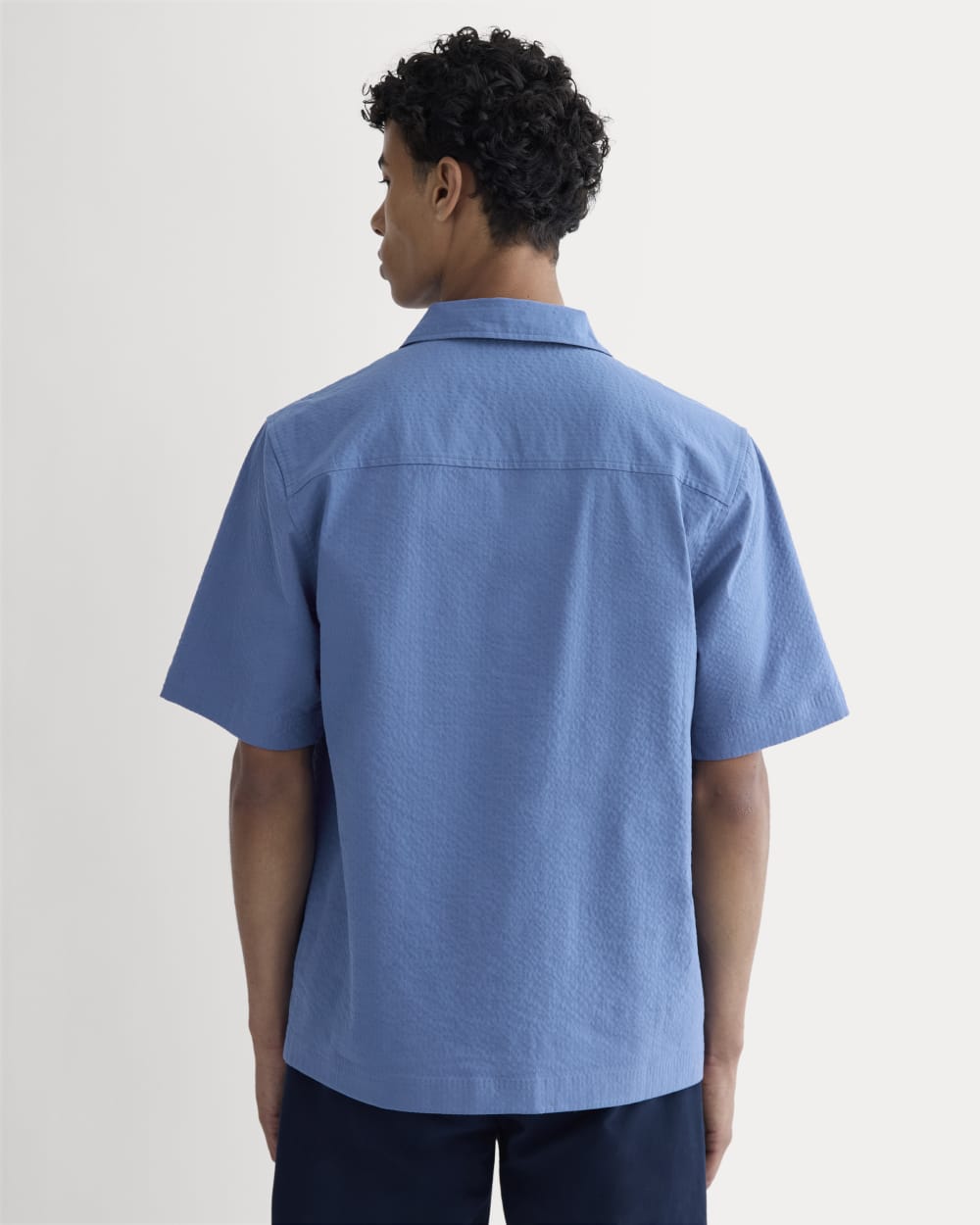 The Seersucker Resort Shirt | Soft Cobalt