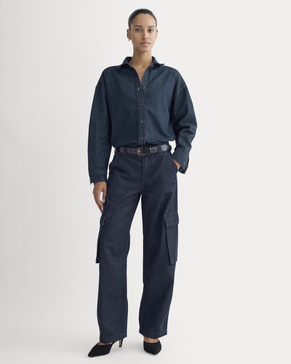 The Oversized Denim Shirt | Tungsten Rinse