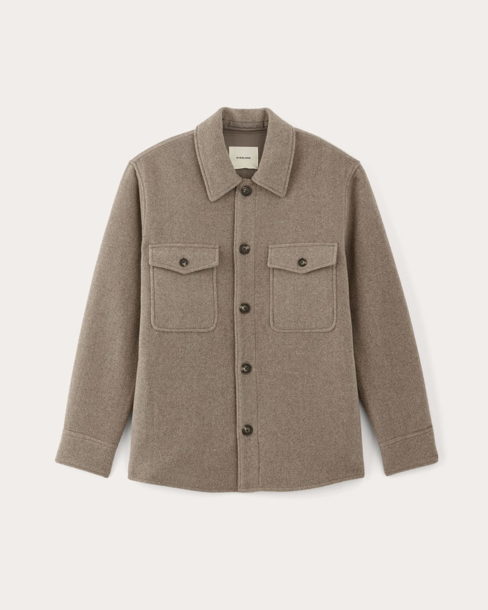 The Wool Overshirt | Heather Taupe