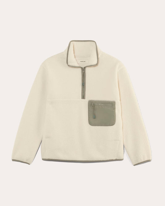 The ReNew Fleece Oversized Half-Zip | Heathered Oat