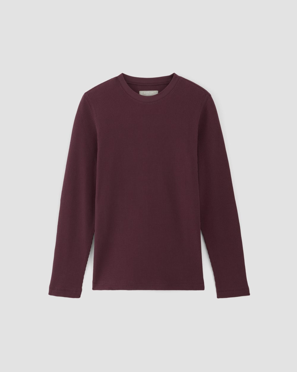 The Waffle Long-Sleeve Crew | Burgundy